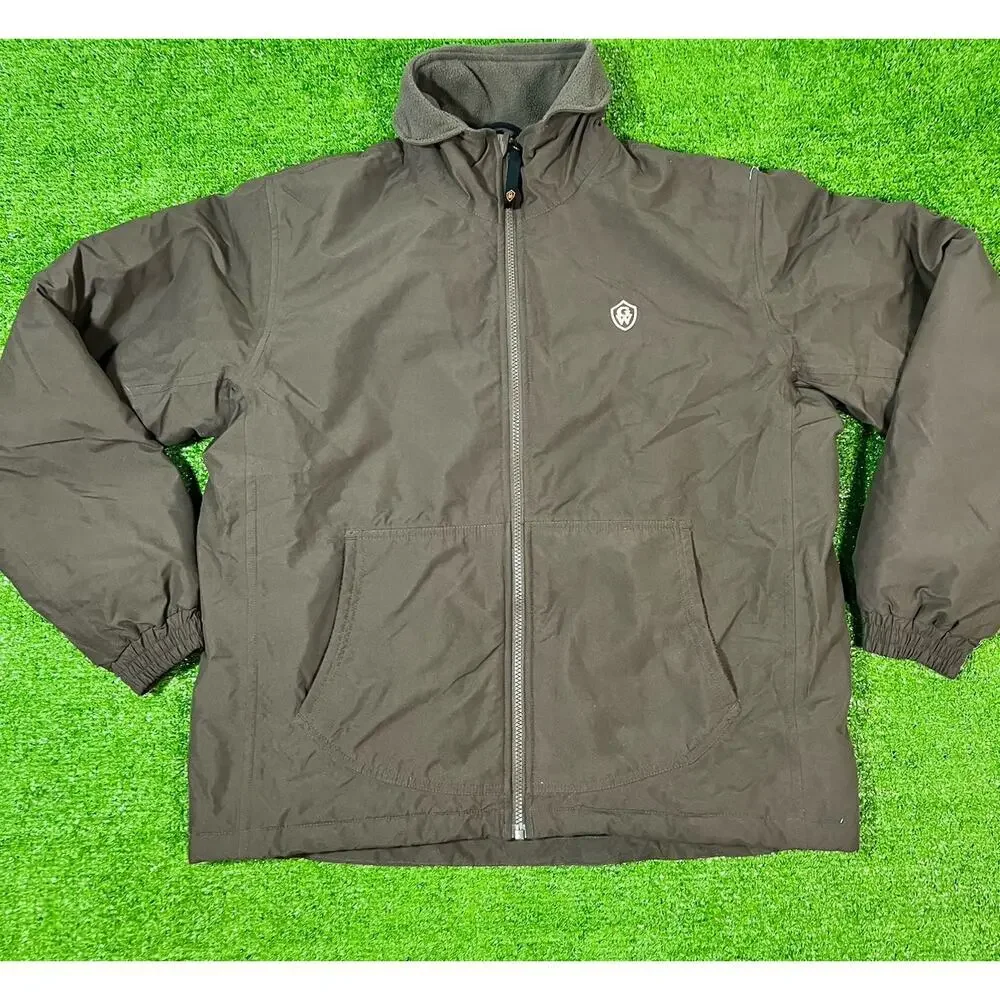 Game Winner Mens Size M Windbreaker Jacket Coat Outdoors Waterproof Fleece